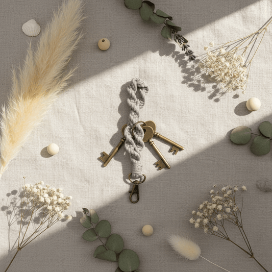 Macrame avain nauha - flatlay