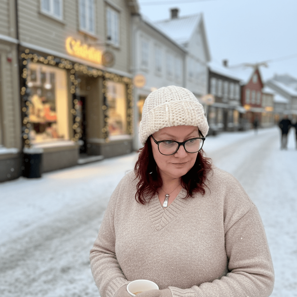 Muhkupipo talvisessa kaupungissa