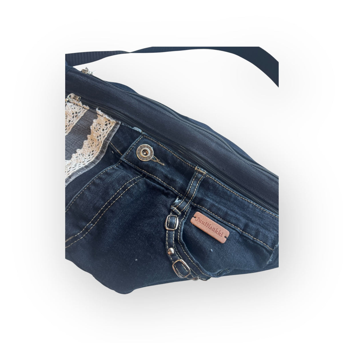 Vyölaukku - crossbody Farkku - Lahja ja Sisustus Juuttisäkki - 